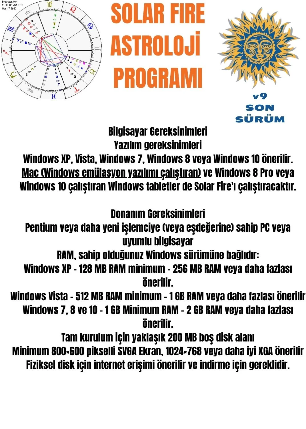 Solar Fire v9 Astrolog Programı - Görsel 2